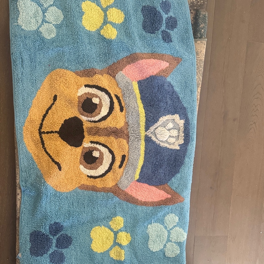 Blue and Yellow Dog Mat